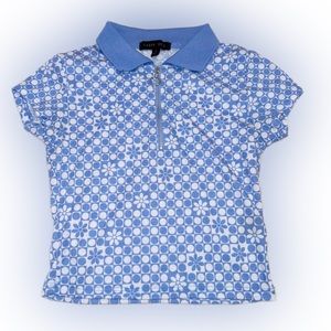 Blue Preppy crop top